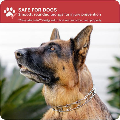 Nylon Prong Collar for Dogs, Medium - Adjustable, No-Choke and No Pull Dog Collar with Removable Links