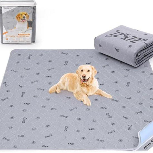 72x72 Extra Large Washable Dog Pee Pad – Reusable, Waterproof & Non-Slip Puppy Training Pad for Housebreaking, Whelping & Incontinence