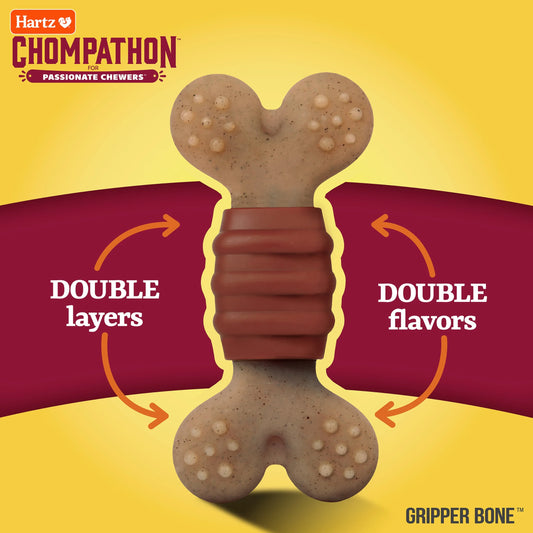 Chompathon Gripper Bone, Nylon, Tough Dog Chew Toy