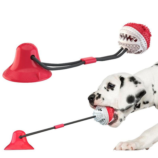 Dog Chew Toy Ball with Suction Cup, Puppy Teeth Chewing Toy
