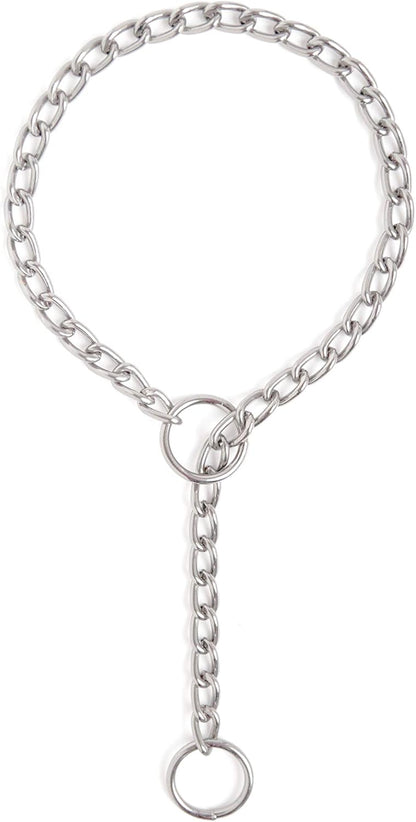 Stainless Steel Slip Collar for Dogs – Durable, No-Pull Training Chain, Weather & Tarnish Resistant (24")