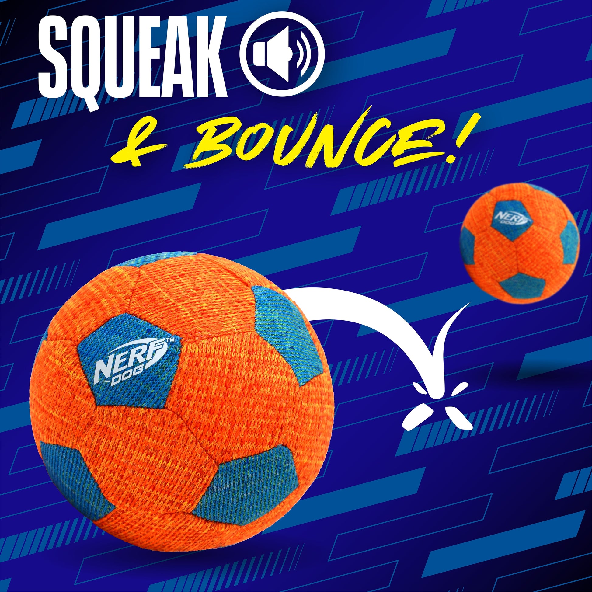 X-Weave Squeak Soccer Ball for Large Dogs